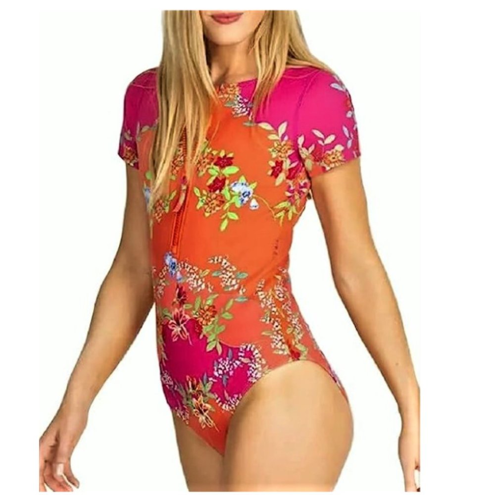Johnny Was Surf Swimsuit Size-M Multicolor Floral